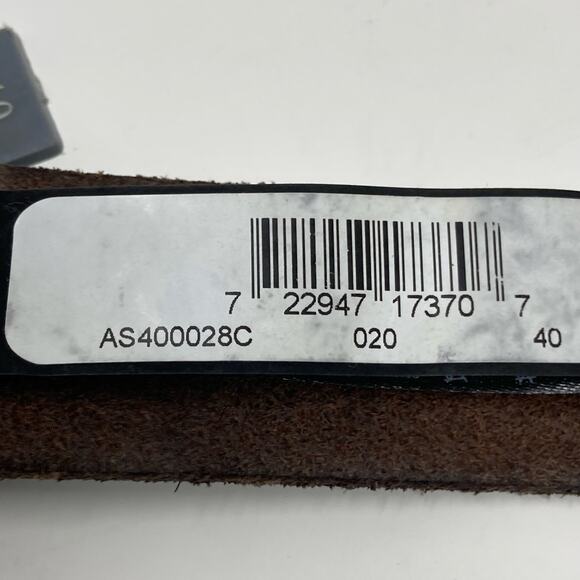 Allsaints Taupe Brown Embossed Anthracite Leather Belt Size 40 AS400028 C - Picture 6 of 13